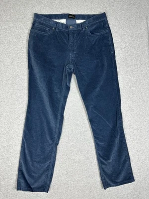 Hiltl Corduroy Pants Mens 34 Blue Straight Leg Stretch Casual 5 Pocket - Image 1 of 4