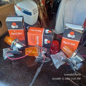 3 NOS SIGNAL STAT 1300 1301A  MARKER LIGHT INTERNATIONAL + 1 Red Lens - Picture 1 of 6