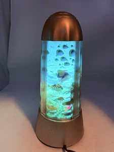 Vintage 1994 Saltwater Fish Aquarium Rotating Lamp by Rabbit Tanaka Tested Works - Picture 1 of 8