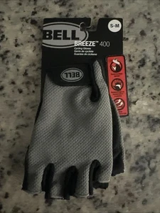 New Bell Breeze 400 Black Suede Cycling Gloves, S/M 7104415 Breathable Mesh - Picture 1 of 5