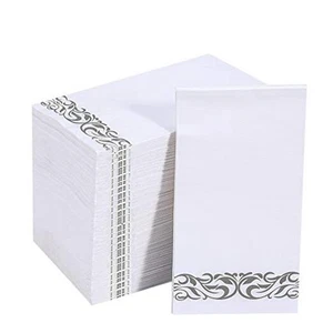 Pack Servilletas de Papel Toallas para Invitados Desechables Calidad Premium 3 Capas 200 Plateadas - Imagen 1 de 8