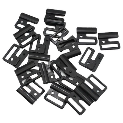 10 Sets Black Bra Strap Adjustment Buckle Sliders Clips - Image 1 of 4