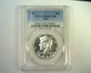 1967 KENNEDY HALF DOLLAR PCGS SP66 CAM SMS NICE ORIGINAL COIN BOBS COINS - Picture 1 of 2