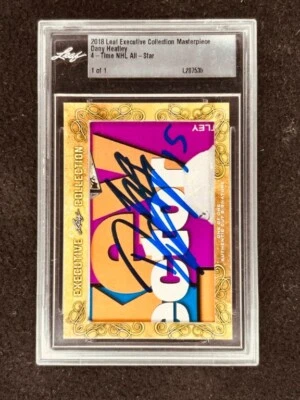 Dany Heatley 2018 Leaf Masterpiece Cut Signature 1/1 signed JSA Ottawa Senators - Image 1 of 2