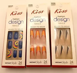 Kiss Press Glue On Nails Qty 3 - Picture 1 of 2