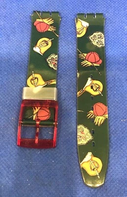 VINTAGE BRACELET MONTRE SWATCH SCK102 Chronograph 1993 WATCH STRAP Armbanduhr  - Photo 1/4