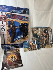 Piratas del Caribe suministros para fiestas, platos, telón de fondo, globos, invitaciones - Imagen 1 de 10