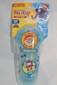 Taza para sorber azul nuby para niños pequeños Sipeez sin derrames fregadero aislado fresco - Imagen 1 de 6