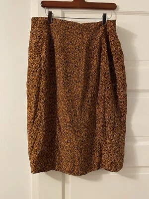 Falda Diane Von Furstenberg 100 % seda leopardo talla 14 Foto 1 de 4