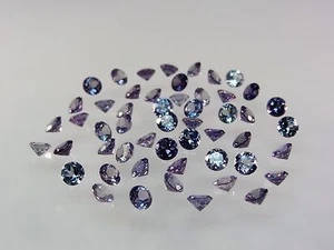 Alexandrite Round Cut SIZE CHOICE Loose CZ Stones Color Change Gemstones LOT - Picture 1 of 3