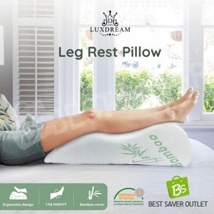 Luxdream Elevation Bed Pillow Foam Pillow Leg Rest Raiser Support Bamboo Cover - Picture 1 of 9