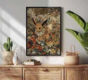 Eevee Pokemon: japanischer Wandteppichstil Pokemon Anime Poster - bedruckbarer Wal - Bild 1 von 9