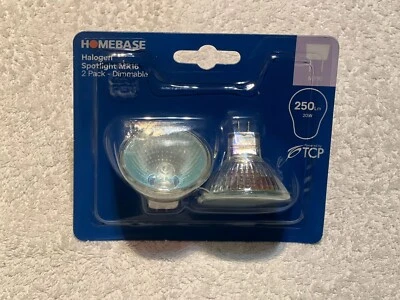 Halogen Spotlight Bulbs 20W, Dimmable, Warm White 2800K, 250 Lumens, 12V(2-bulb) - Image 1 of 4