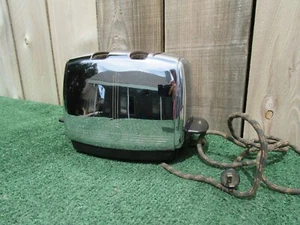 Vintage Sunbeam Auto Rise Drop Art Deco strahlender Chrom-Toaster T-20B funktioniert - Bild 1 von 13
