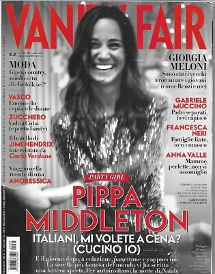 Vanity Fair Magazine Pippa Middleton Jimi Hendrix Giorgia Meloni Anna Valle 2012 - Image 1 of 4