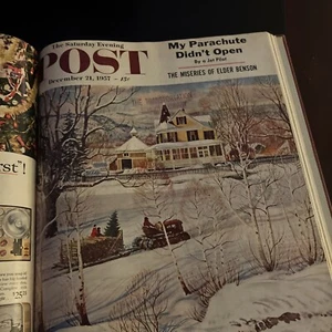 Vintage Bound Volume Saturday Evening Post # 230 Nov - Dec 1957 - Picture 1 of 7