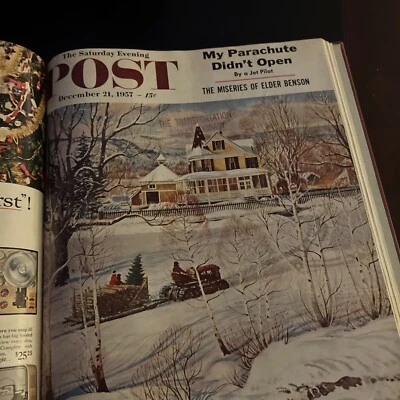 Vintage Bound Volume Saturday Evening Post # 230 Nov - Dec 1957 - Image 1 of 4