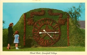 Greenfield Village Floral Clock Dearborn Michigan MI Postcard - Picture 1 of 1