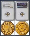 1853 CALIFORNIA GOLD INDIAN - WREATH #5 16 STARS, 9.9mm / NGC MS64 POP 3, R.8