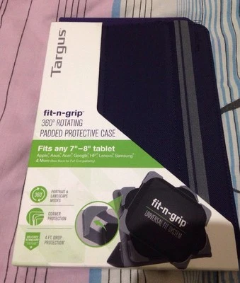 Targus Fit-N-Grip 360 Rotating Universal Case For 7" To 8" Tablets-Blue Colour - Image 1 of 4