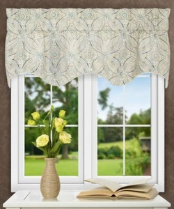 Cefa de vieira Ellis Curtain Blissfulness forrada verde azul bronceado 50x15 4DISPONIBLES - Imagen 1 de 14