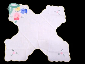 De colección Algodón Cesta de Pan Forro Bollo Calentador Multicolor Floral Apliques Motivo - Imagen 1 de 10