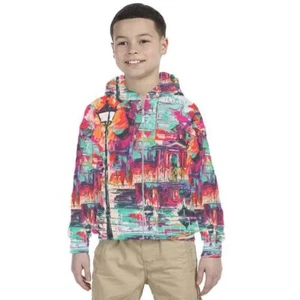 Kids Hoodie Street Art Grafiti Design Hoodie Unisex For Children - Picture 1 of 4