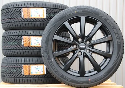 VW Bus T5 T6.1 Satz 18 Zoll Kompletträder Alufelgen P69 schwarz Ganzjahresreifen - Bild 1 von 3