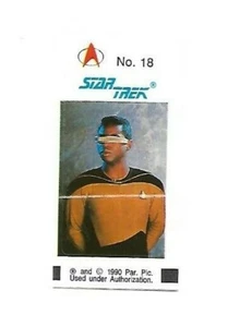 German Fleer Bubble Gum Star Trek Next Generation Sticker #18 - Lt. Laforge - Picture 1 of 1