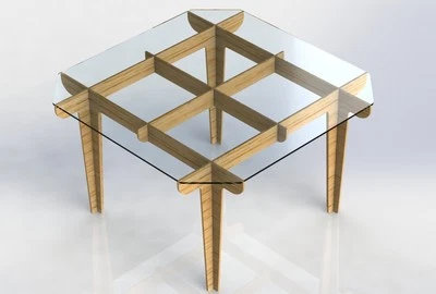 Aspire ArtCAM VCarve Vectors DXF Files Table Design For CNC Router And Laser - Image 1 of 4