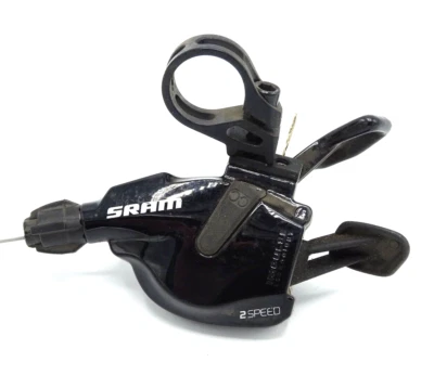 SRAM 2 Speed LH Shifter + Cable MTB Hybrid Flat Bar Bike Black NOS GN-105-E10 - Image 1 of 4