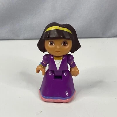 Mega Bloks Dora the Explorer 3" Figure Purple Dress Rare HTF - Image 1 of 4