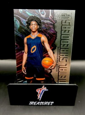 Scoot Henderson 2022 Skybox Metal Universe Champions Metal Shredders #122 - Image 1 of 2