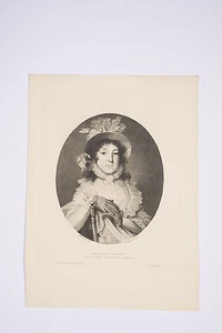 Gravure H. Leseigneur v. 1905 Mme Barbier-Walbone Cantatrice 18° d’ap Kucharski - Imagen 1 de 2