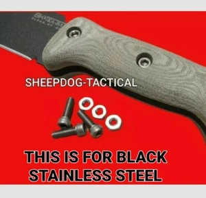 BECKER BK9 BK7 BK2 Mods BLACK Stainless Steel Grip Screws Set x2 - Picture 1 of 3