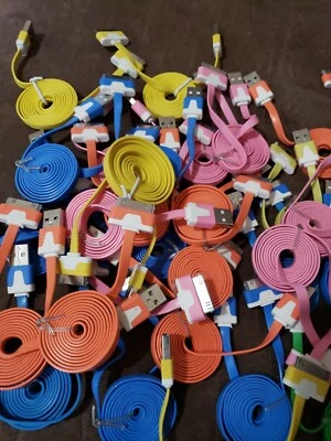 50 1 Meter USB Data sync and Charging Cabel Lead For iPhone 4 4s - Image 1 of 2