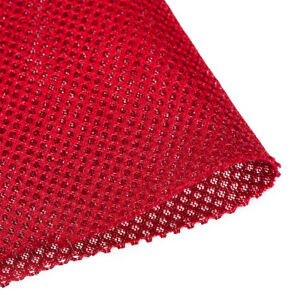 Red Speaker Mesh Grill Stereo Fabric Dustproof 50cm x 160cm 20" x 63"