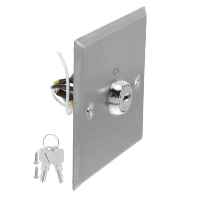  1 Set Stainless Steel Key Switches: Access Control Fire Door Emergency Release - Image 1 of 4