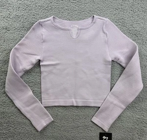 Art Class Girl's Size Large (10-12) Long Sleeve Waffle Seamless Top Purple - Picture 1 of 5