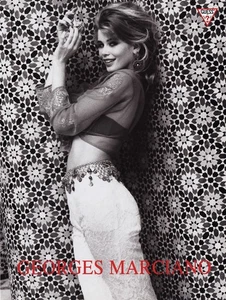 1990 Guess Jeans Claudia Schiffer Morocco tile 1-page MAGAZINE AD - Picture 1 of 1