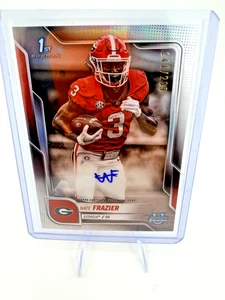 NATE FRAZIER Georgia 2025 Bowman U University 1st Chrome Refractor AUTO 241/299 - Picture 1 of 3