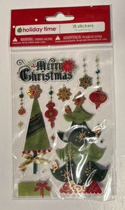 Pegatinas para álbum de recortes de Navidad de vacaciones - Feliz Navidad - Nuevas en paquete - Imagen 1 de 5