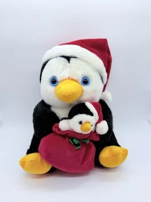 Walmart Penguin Chick Christmas Plush 13" Mommy Baby Stuffed Animal Toy - Image 1 of 4