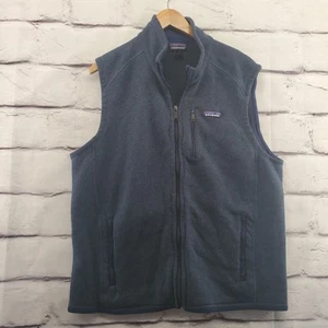 PATAGONIA Better Sweater Vest Mens XL Hiking Fleece Full Zip Blue Zip Pockets - Picture 1 of 9