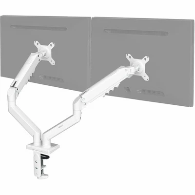 VIVO White Dual 13" to 30" Computer Monitor Counterbalance Desk Mount Stand - Image 1 of 4