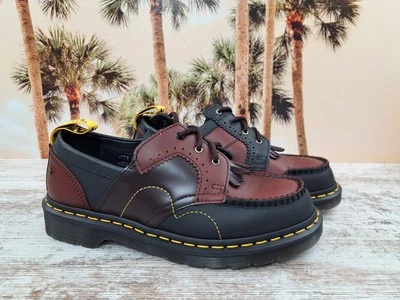Dr. Martens 1461 Fused Patchwork Shoes Black Brown Oxblood Mens 9 Womens 10  NEW - Image 1 of 4