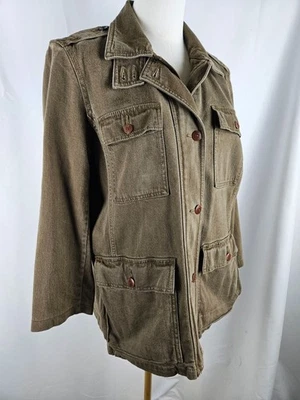 Chaqueta Lauren Ralph Lauren Grande Mujer Utilitaria Safari Campo Carga Gorpcore Oliva Foto 1 de 4