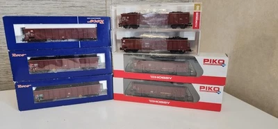 Fleischmann, Piko, Roco ho gondole cars with coal perfect condition - Image 1 of 4
