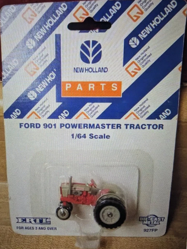 Tractor Powermaster Ertl 927FP 1:64 fundido a presión New Holland Ford 901 Foto 1 de 1