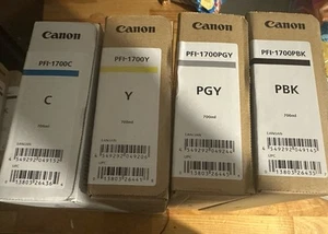 Canon PFI-1700C & Canon PFI-1700Y & Canon PFI-1700 PGY & Canon PFI-1700 PBK - Afbeelding 1 van 2